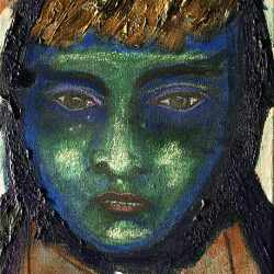 O.T., 2023, Öl, Acryl, Pastell auf Nessel, 40 x 30 cm